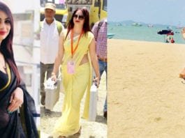 Rina Trivedi Yellow Sari